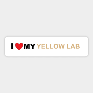 Labrador Retriever Yellow love Sticker